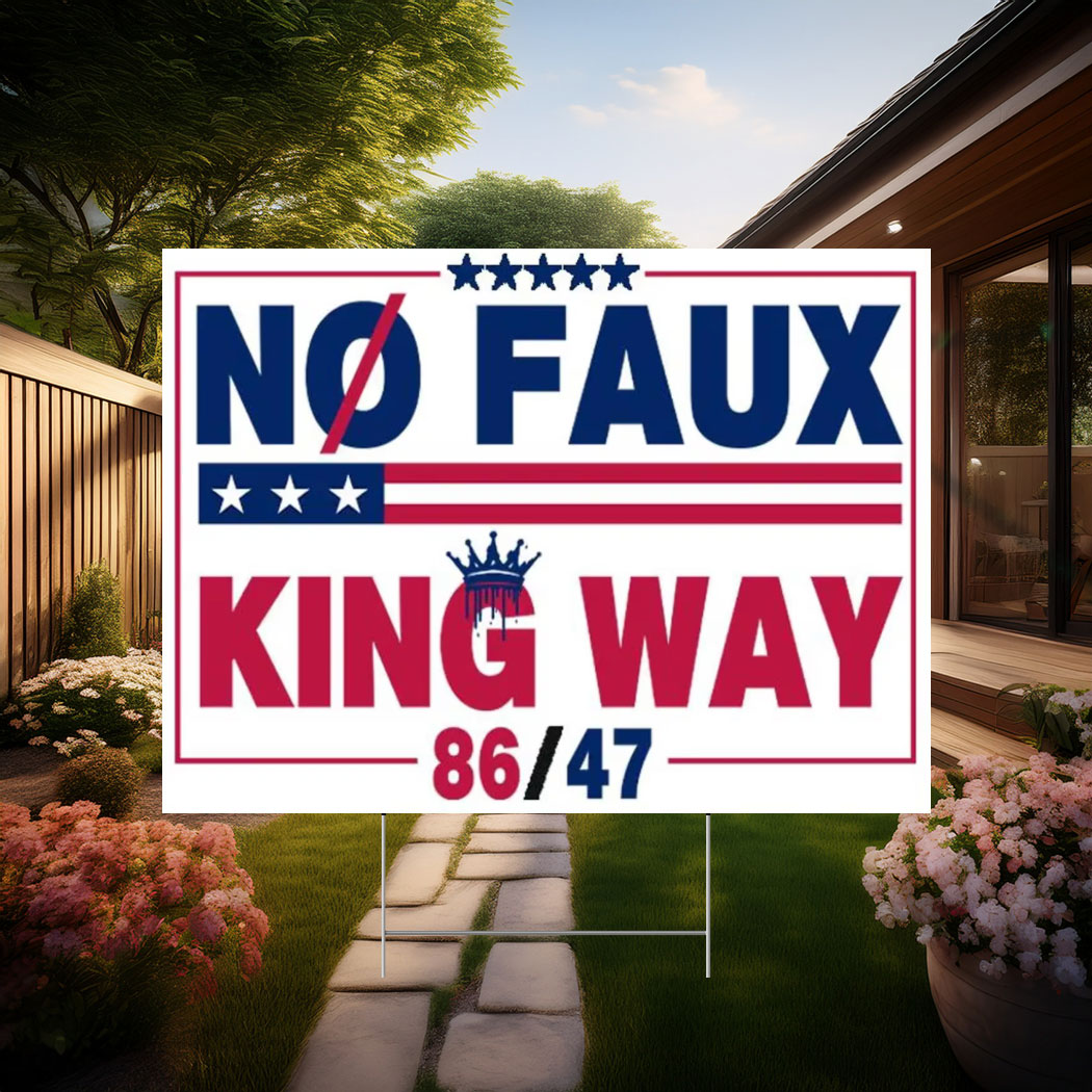 No Kings Protest Poster Sign, Anti Trump Resistance Sign