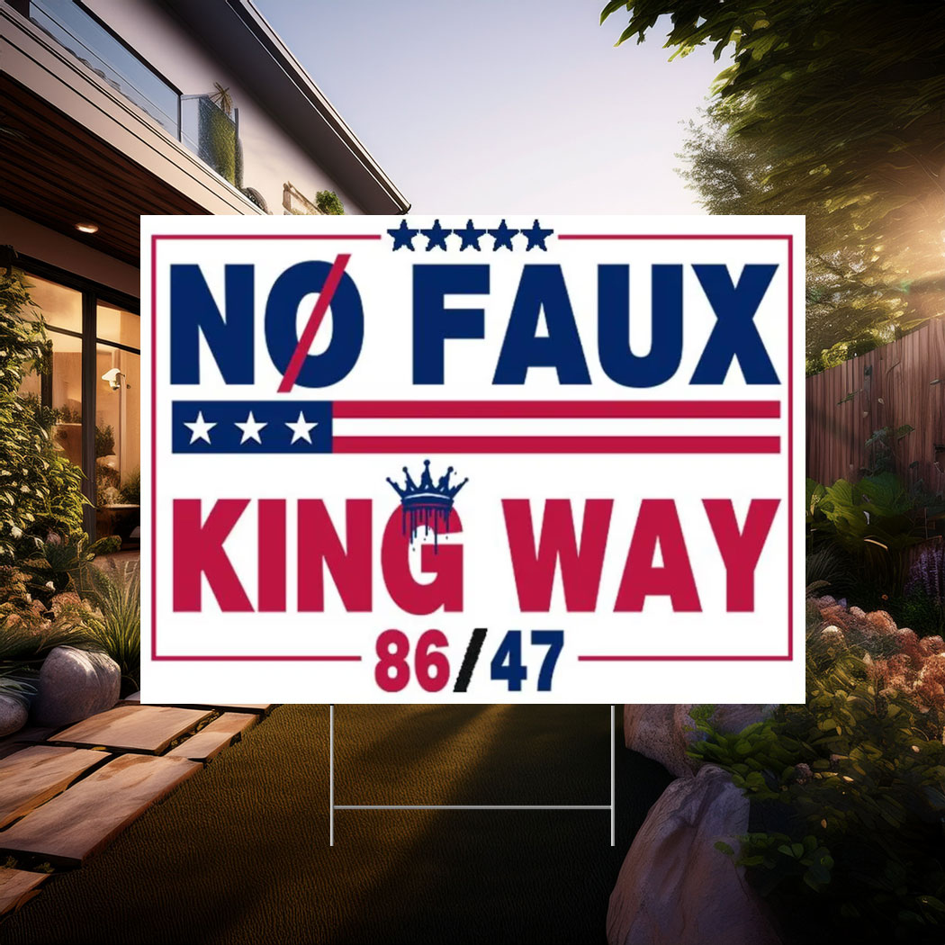 No Kings Protest Poster Sign, Anti Trump Resistance Sign