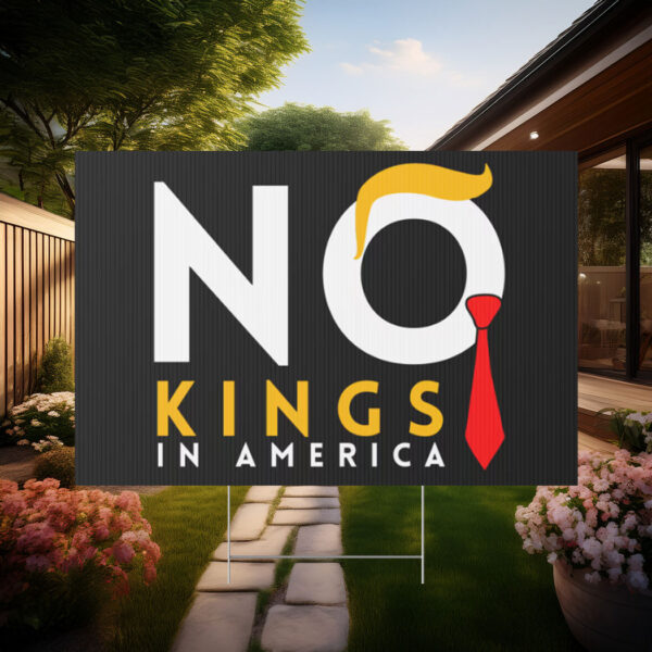 No Kings Rally Protest Sign, Political Rally Sign No Kings Day June 14, 2025