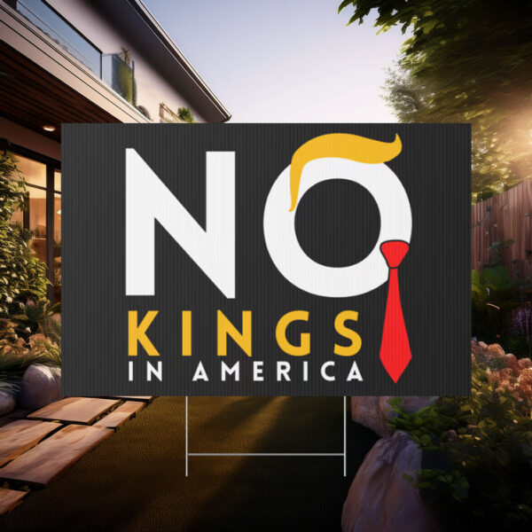 No Kings Rally Protest Sign, Political Rally Sign No Kings Day June 14, 2025